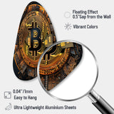 Bitcoin Crypto Seal - Asymmetric Metal Wall Art