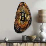 Bitcoin Crypto Seal - Asymmetric Metal Wall Art