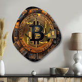 Bitcoin Crypto Seal - Asymmetric Metal Wall Art