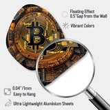 Bitcoin Crypto Seal - Asymmetric Metal Wall Art