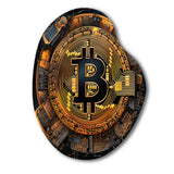 Bitcoin Crypto Seal - Asymmetric Metal Wall Art