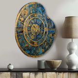 The Great Mystery Vintage Mandala Illustration - Asymmetric Metal Wall Art