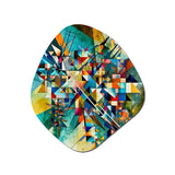 Autumn Jazz In The Afternoon Geometric Fusion - Asymmetric Metal Wall Art