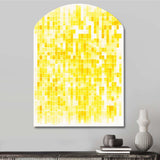 Sunshine Philosophy of Life Minimal Yellow I - Asymmetric Metal Wall Art