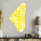 Sunshine Philosophy of Life Minimal Yellow I - Asymmetric Metal Wall Art