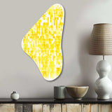 Sunshine Philosophy of Life Minimal Yellow I - Asymmetric Metal Wall Art