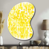 Sunshine Philosophy of Life Minimal Yellow I - Asymmetric Metal Wall Art