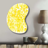 Sunshine Philosophy of Life Minimal Yellow I - Asymmetric Metal Wall Art