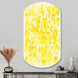 Sunshine Philosophy of Life Minimal Yellow I - Asymmetric Metal Wall Art