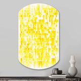 Sunshine Philosophy of Life Minimal Yellow I - Asymmetric Metal Wall Art