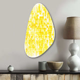 Sunshine Philosophy of Life Minimal Yellow I - Asymmetric Metal Wall Art