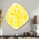 Sunshine Philosophy of Life Minimal Yellow I - Asymmetric Metal Wall Art