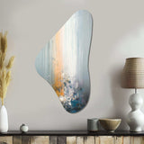 Early Morning Sunset Abstract Landscape - Asymmetric Metal Wall Art