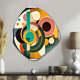 Midcentury Vintage Circular Visions II - Asymmetric Metal Wall Art