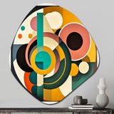 Midcentury Vintage Circular Visions II - Asymmetric Metal Wall Art