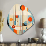 Serendipity Abstract Mid-Century Geometrics III - Asymmetric Metal Wall Art