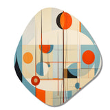 Serendipity Abstract Mid-Century Geometrics III - Asymmetric Metal Wall Art