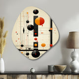 Blissful Voyage Minimal Mid-Century Retro Art - Asymmetric Metal Wall Art