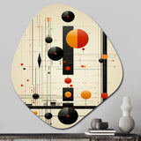 Blissful Voyage Minimal Mid-Century Retro Art - Asymmetric Metal Wall Art