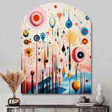 Crystalline Consciousness Abstract Retro Art - Asymmetric Metal Wall Art