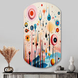 Crystalline Consciousness Abstract Retro Art - Asymmetric Metal Wall Art