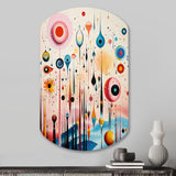 Crystalline Consciousness Abstract Retro Art - Asymmetric Metal Wall Art