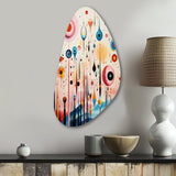 Crystalline Consciousness Abstract Retro Art - Asymmetric Metal Wall Art