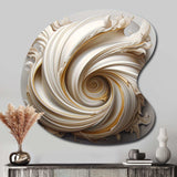 Tender White Whirling Vision - Asymmetric Metal Wall Art