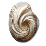 Tender White Whirling Vision - Asymmetric Metal Wall Art