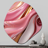 Liquid Pink & Gold Succulent Glam Art Alchemy - Asymmetric Metal Wall Art