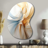 Vintage Blue And Orange Wave Elegance - Asymmetric Metal Wall Art