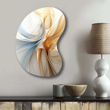 Vintage Blue And Orange Wave Elegance - Asymmetric Metal Wall Art