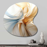 Vintage Blue And Orange Wave Elegance - Asymmetric Metal Wall Art