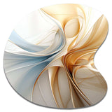 Vintage Blue And Orange Wave Elegance - Asymmetric Metal Wall Art