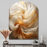 Liquid Satisfaction Smooth Tender Orange Waves - Asymmetric Metal Wall Art