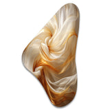 Liquid Satisfaction Smooth Tender Orange Waves - Asymmetric Metal Wall Art