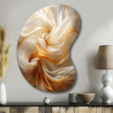 Liquid Satisfaction Smooth Tender Orange Waves - Asymmetric Metal Wall Art