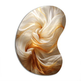 Liquid Satisfaction Smooth Tender Orange Waves - Asymmetric Metal Wall Art