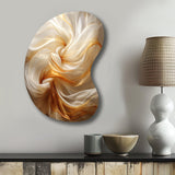 Liquid Satisfaction Smooth Tender Orange Waves - Asymmetric Metal Wall Art