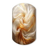 Liquid Satisfaction Smooth Tender Orange Waves - Asymmetric Metal Wall Art