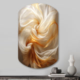 Liquid Satisfaction Smooth Tender Orange Waves - Asymmetric Metal Wall Art