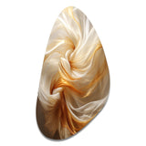 Liquid Satisfaction Smooth Tender Orange Waves - Asymmetric Metal Wall Art