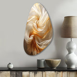 Liquid Satisfaction Smooth Tender Orange Waves - Asymmetric Metal Wall Art