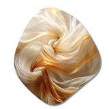 Liquid Satisfaction Smooth Tender Orange Waves - Asymmetric Metal Wall Art