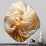 Liquid Satisfaction Smooth Tender Orange Waves - Asymmetric Metal Wall Art