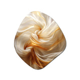 Liquid Satisfaction Smooth Tender Orange Waves - Asymmetric Metal Wall Art