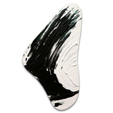 Essential Being Black And White Abstract - Asymmetric Metal Wall Art