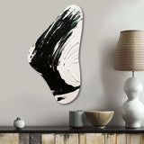 Essential Being Black And White Abstract - Asymmetric Metal Wall Art