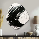 Essential Being Black And White Abstract - Asymmetric Metal Wall Art