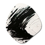 Essential Being Black And White Abstract - Asymmetric Metal Wall Art